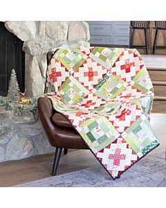 GO! Up On The Housetop Throw Quilt Pattern