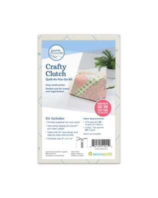 Crafty Clutch Quilt-As-You-Go Kit with Zippity-Do-Doneâ„¢ Zipper - White