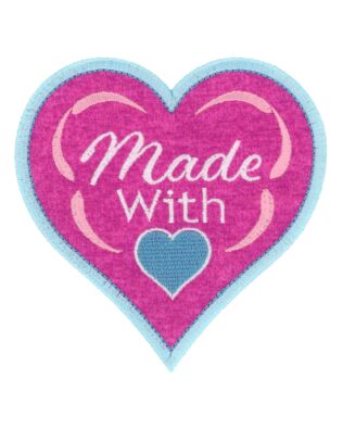 Large Heart Made With Patch ​Embroidery Single Design by OESD