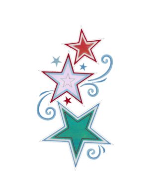 Patriotic Stars 2 Embroidery Single Design by OESD
