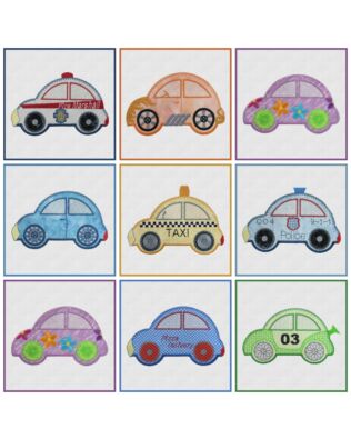 GO! Cute Car Embroidery Collage