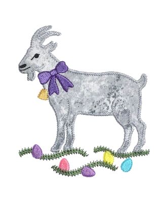 GO! Easter Goat Embroidery by V-Stitch Designs