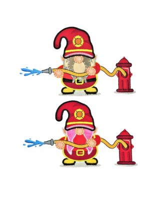 GO! Fire Fighter Gnomes Embroidery Specialty Designs