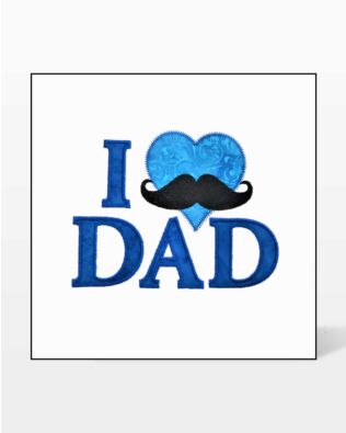 GO! I Love Dad Embroidery Specialty Designs