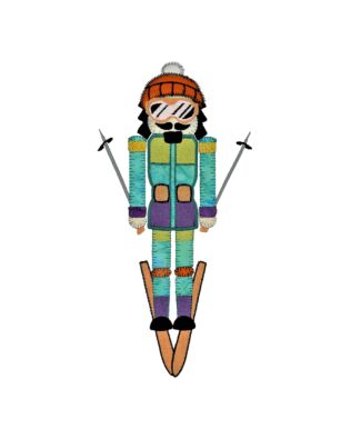 GO! Ready for the Slopes Nutcracker Embroidery by Specialty Designs