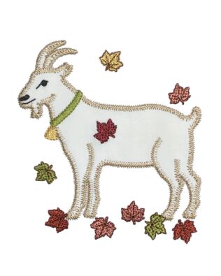 GO! Fall Goat Embroidery by V-Stitch Designs