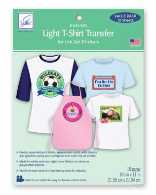 Light T-Shirt Transfers - 10 Sheets