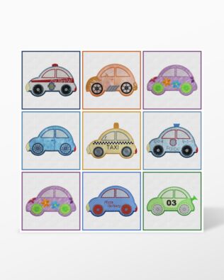 GO! Cute Car Embroidery Designs CD by Marjorie Busby