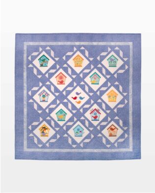 GO! Birdhouse Seasons Quilt Pattern and Machine Embroidery Designs by Marjorie Busby