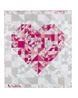 GO! Qube 12" Pieced Heart Quilt Pattern (PQ10702)