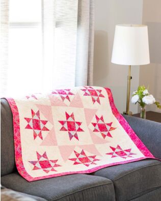 GO! Qube 9" Stars in the Crown Throw Quilt Pattern
