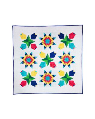 GO! Prairie Tulip Throw Quilt Pattern