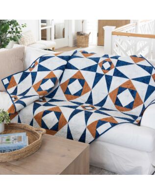 GO! Wavy Stars Throw Quilt Pattern