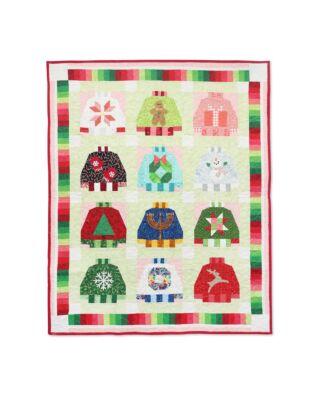 GO! Oy Vey Yule Sleigh Throw Quilt Pattern