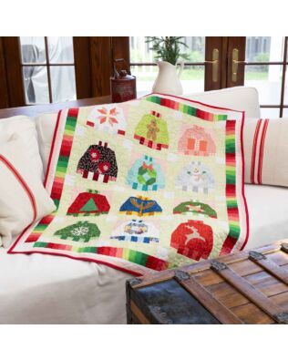 GO! Oy Vey Yule Sleigh Throw Quilt Pattern