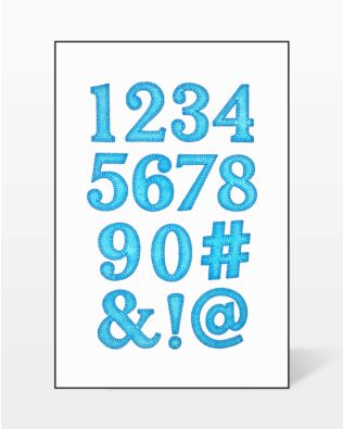 GO! Classic 2" Numbers and Symbols 1 Embroidery by V-Stitch Designs