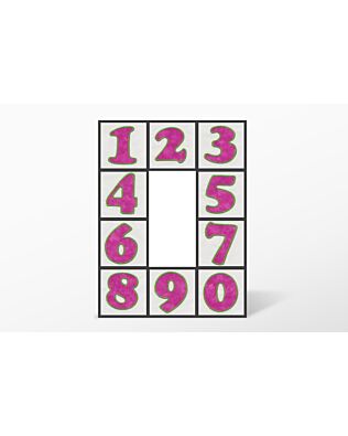 GO! Carefree Numbers #1 Embroidery Designs by V-Stitch Designs (VQ-CN01)