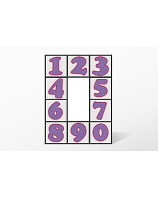 GO! Carefree Numbers #3 Embroidery Designs by V-Stitch Designs (VQ-CN03)
