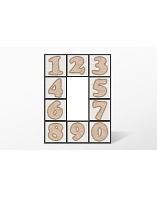 GO! Carefree Numbers #4 Embroidery Designs by V-Stitch Designs (VQ-CN04)