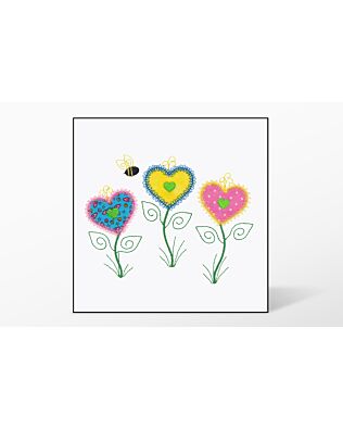 GO! Heart Flowers Single Embroidery Designs by V-Stitch Designs (VQ-HFS)