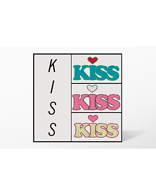 GO! Kiss Set Embroidery Designs by V-Stitch Designs (VQ-KISS)