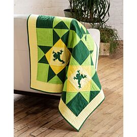 GO! Qube 12" Leaping for Joy Throw Quilt Pattern