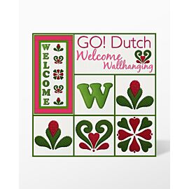 GO! Welcome Wall Hanging Machine Embroidery Set by Marjorie Busby and Debbie Henry (BQ-WWe)