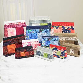 Cosmetics Bags Quilt-As-You-Go Kit with Zippity-Do-Done™ Zipper (Set of 2)