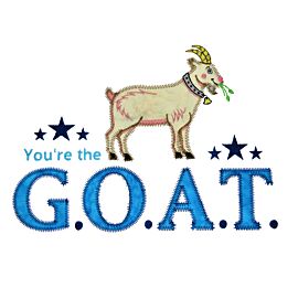 GO! Greatest of All Time Embroidery by Specialty Designs