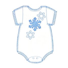 GO! Snowflake Onesie Embroidery by V-Stitch Designs