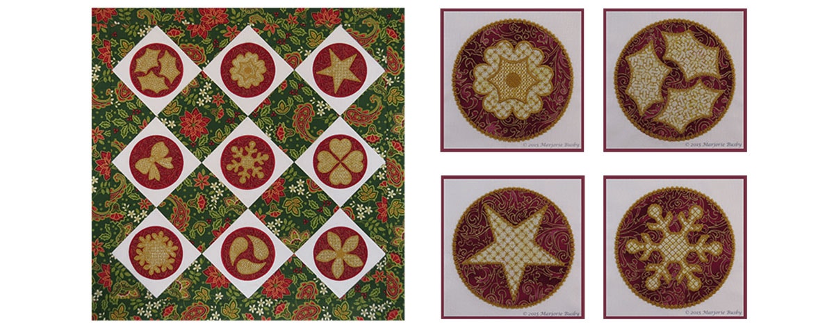 Machine Embroidery Applique Tutorial - Holiday Circles with AccuQuilt GO! Dies