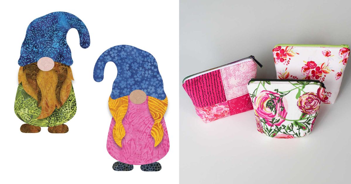 AccuQuilt's Two Newest Dies Are the GO! Gnome Accessories Die and the GO! Boxed Bag by Carolina Moore (2-Die Set)