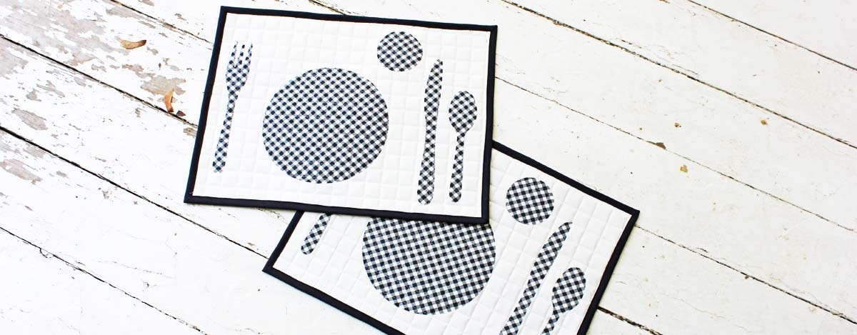 Quilted, Reversible Table Setting Placemats for Kids