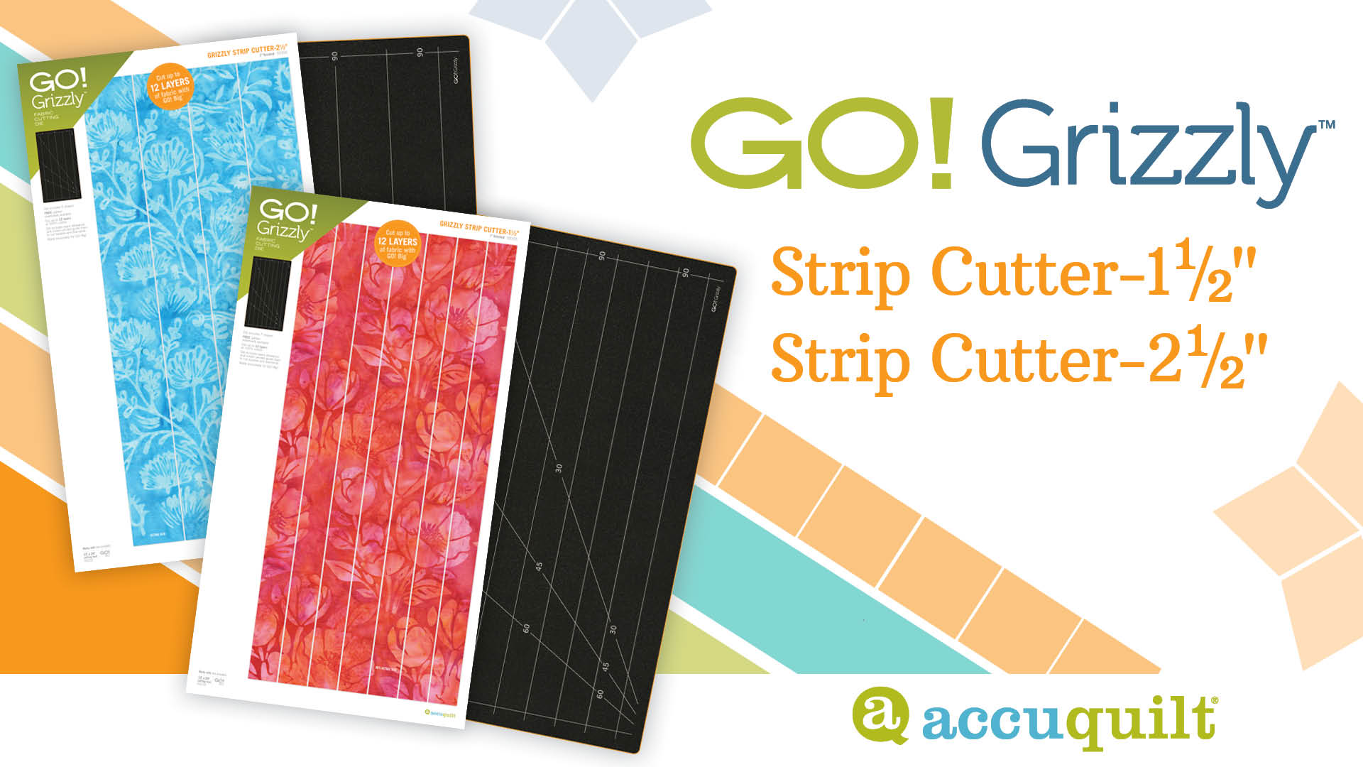 AccuQuilt GO! Grizzly™ Strip Dies — Cut 12 Layers with the GO! Big Electric
