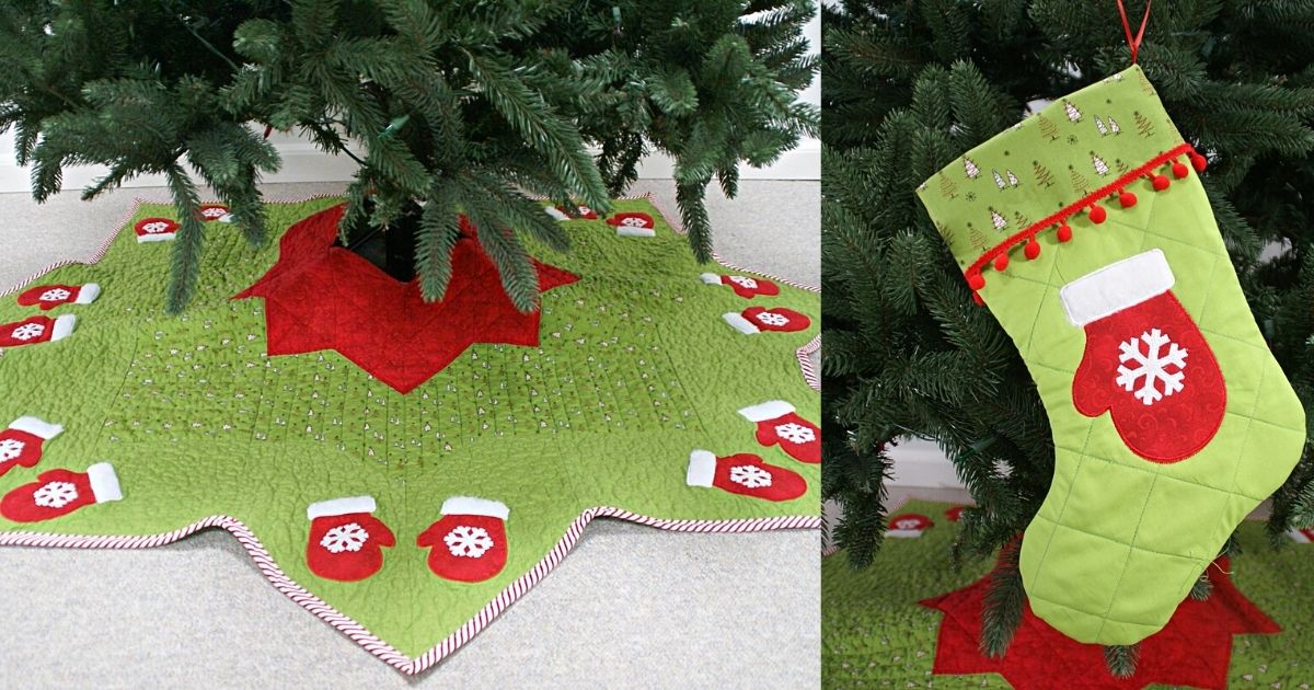 Holiday Craft: Santa Mitten Tree Skirt Tutorial