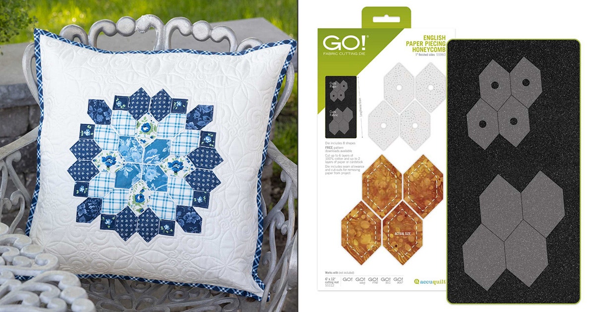 GO! English Paper Piecing Honeycomb-1” Finished Sides: The EPP Die Built for Hand and Machine Piecing