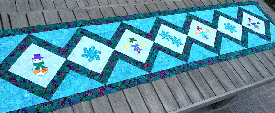 Machine Embroidery Holiday Bed Runner