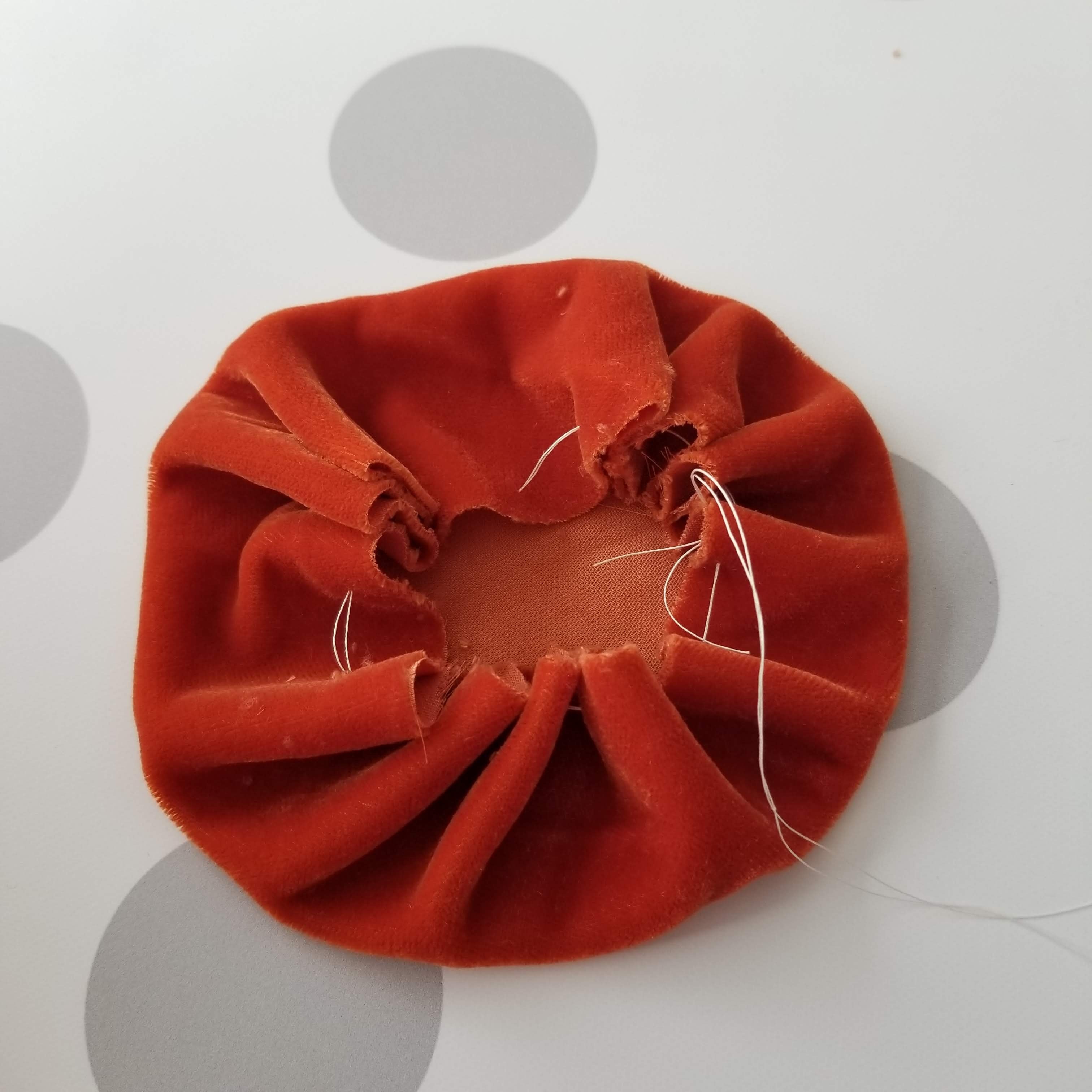 cinch hand stitch circle pumpkin