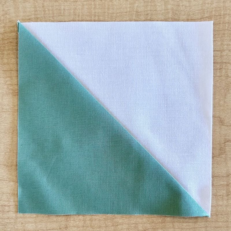 Finished Half Square Triangle Block
