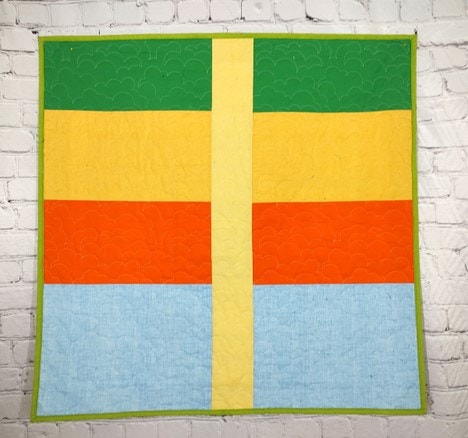 Bea's Finished Schoolhouse Quilt's Backing