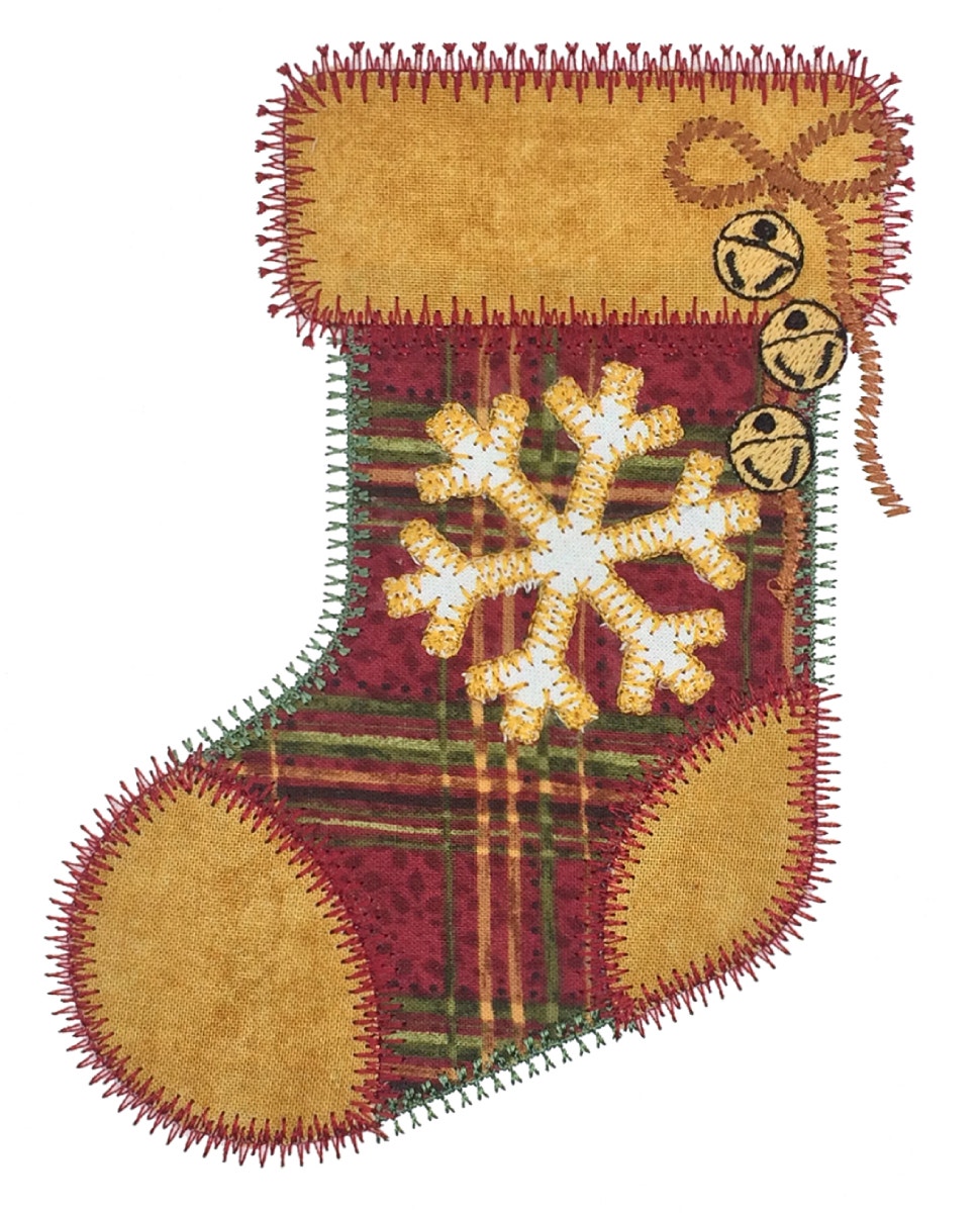 GO! Jingle Bells Mini Stocking Embroidery by V-Stitch DesignsJingle Bells mini stocking web image