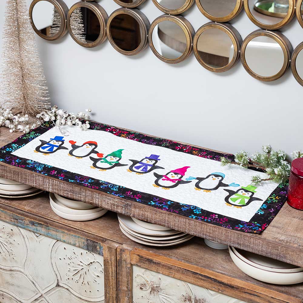 GO! Just Chillin Penguins Table Runner Free Pattern