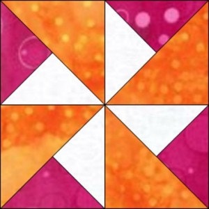 GO Turnstile 8 inch quilt Block Pattern