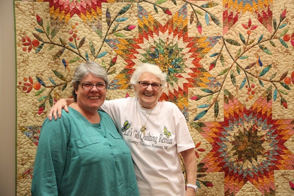 Happy retreaters in gallery
