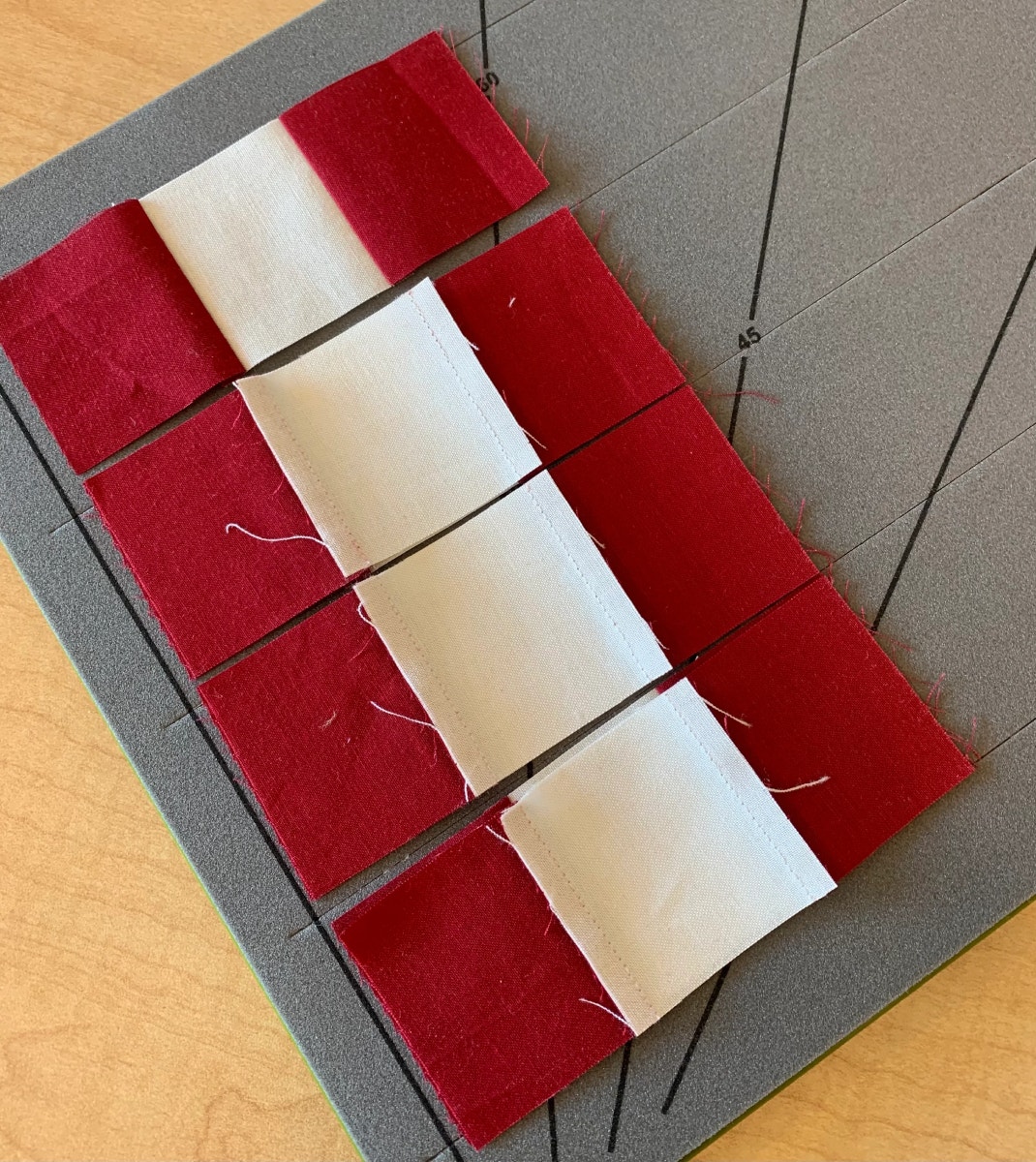 Katy's Subcut Fabric on the GO! Strip Cutter 2 1/2" (2" Finished) 3 Strips Die