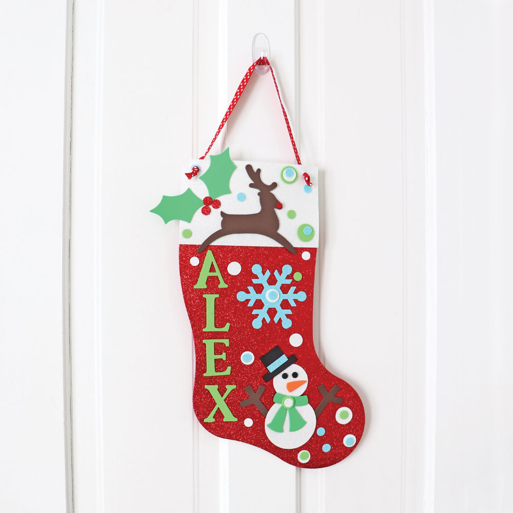 Easy Christmas Crafts for Kids Christmas Stocking Red