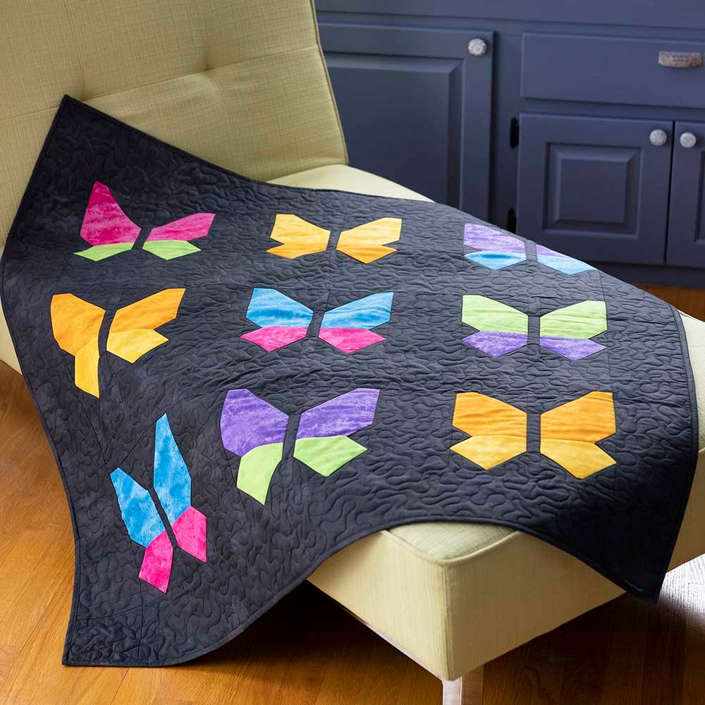 GO! Flying At Night Throw Quilt Free Pattern