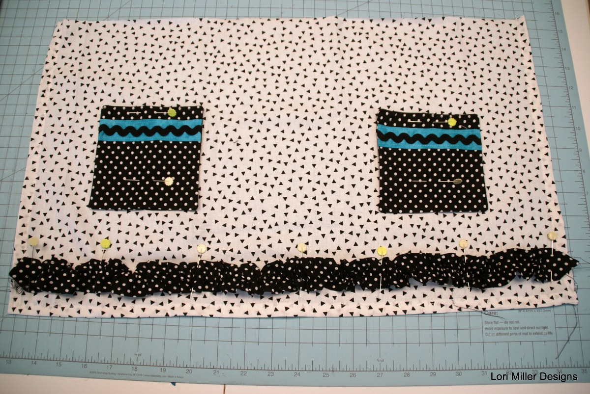 Pin Everything in Place Before Sewing It All Together on the Child Apron
