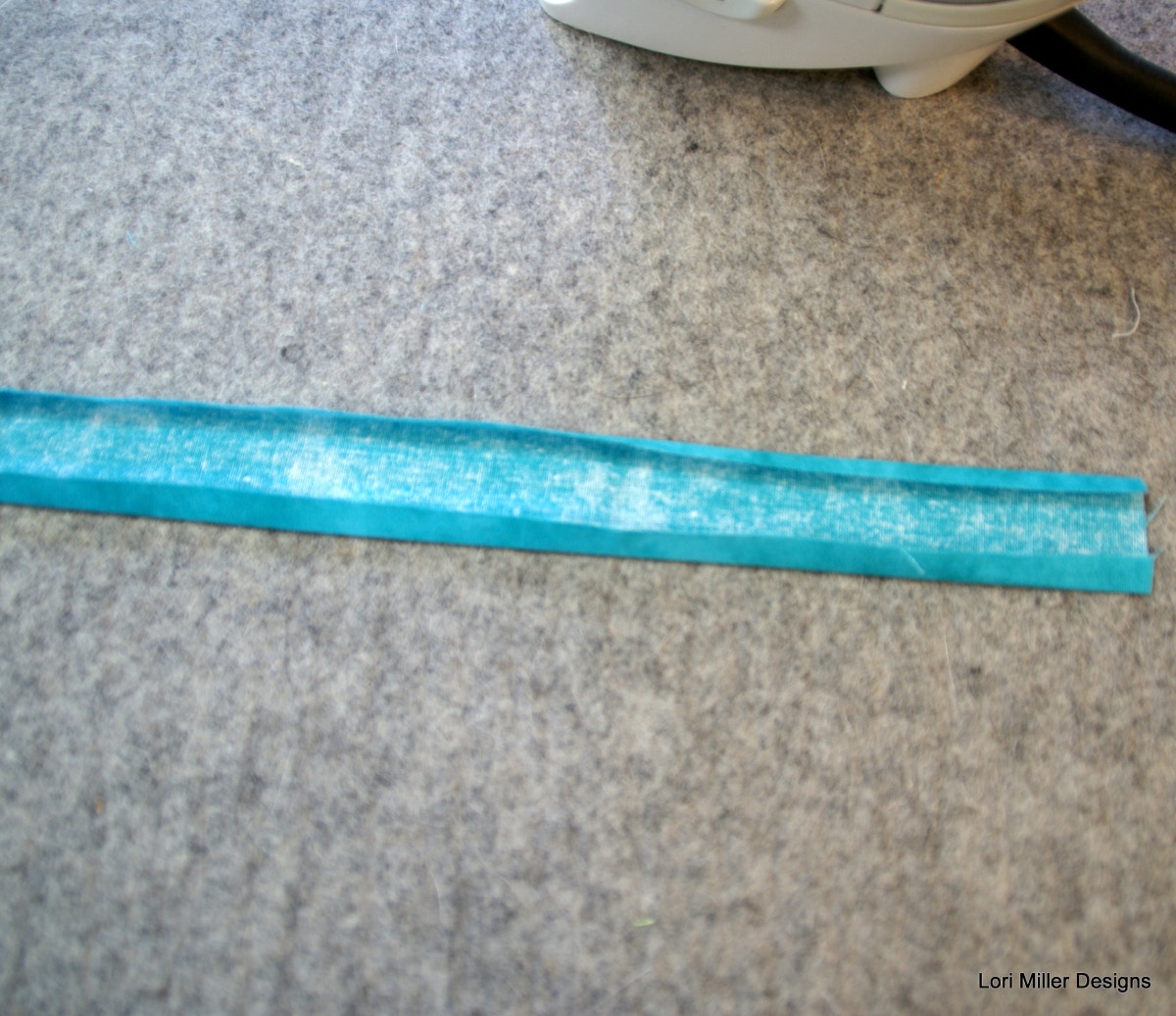 Pressed Aqua Fabric Strip