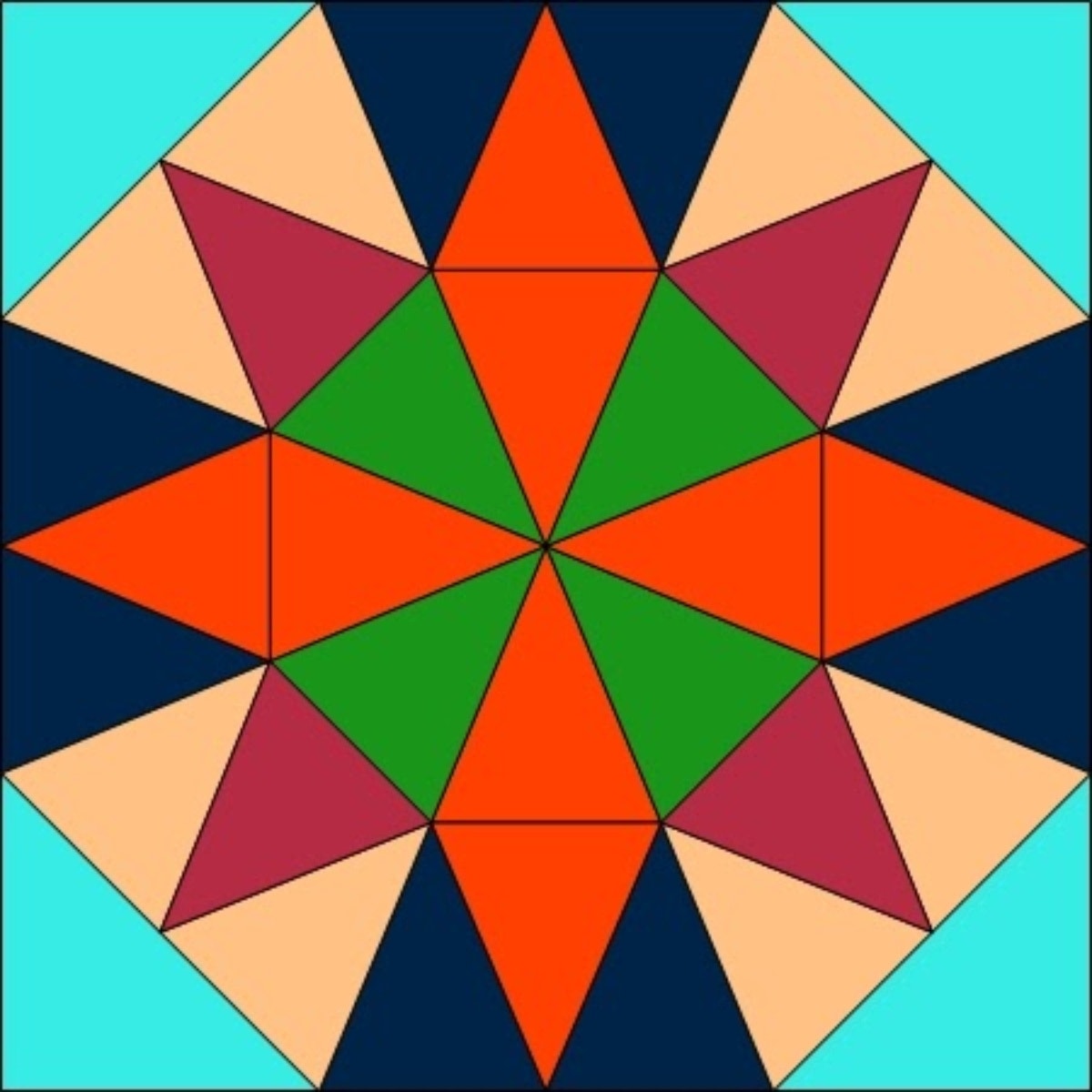 AccuQuilt Morning Star Rising Quilt Block 7